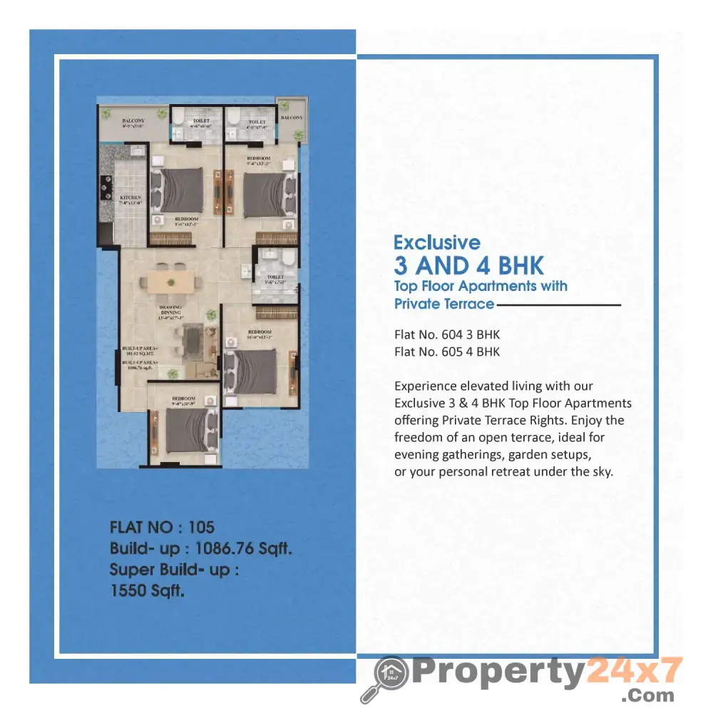 Budget Friendly 3BHK & 4BHK Apartments in Mansarovar Extension, Jaipur